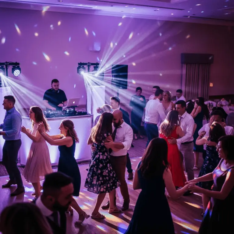 Sound Unique Colorado Wedding DJ and reception lighting setup