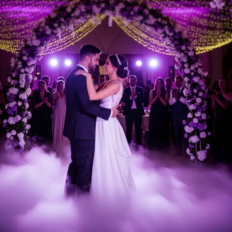 Sound Unique Colorado Wedding DJ and reception lighting setup