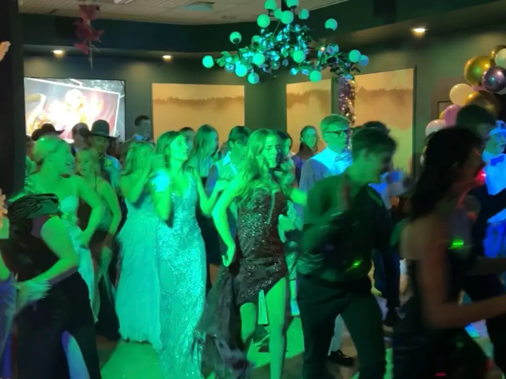 DJ and lighting at a school prom
