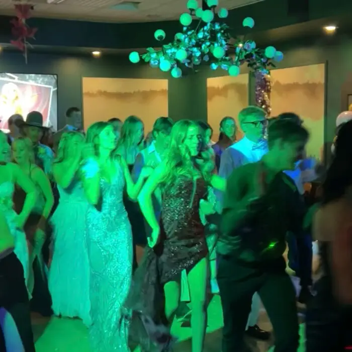 DJ and lighting at a school prom